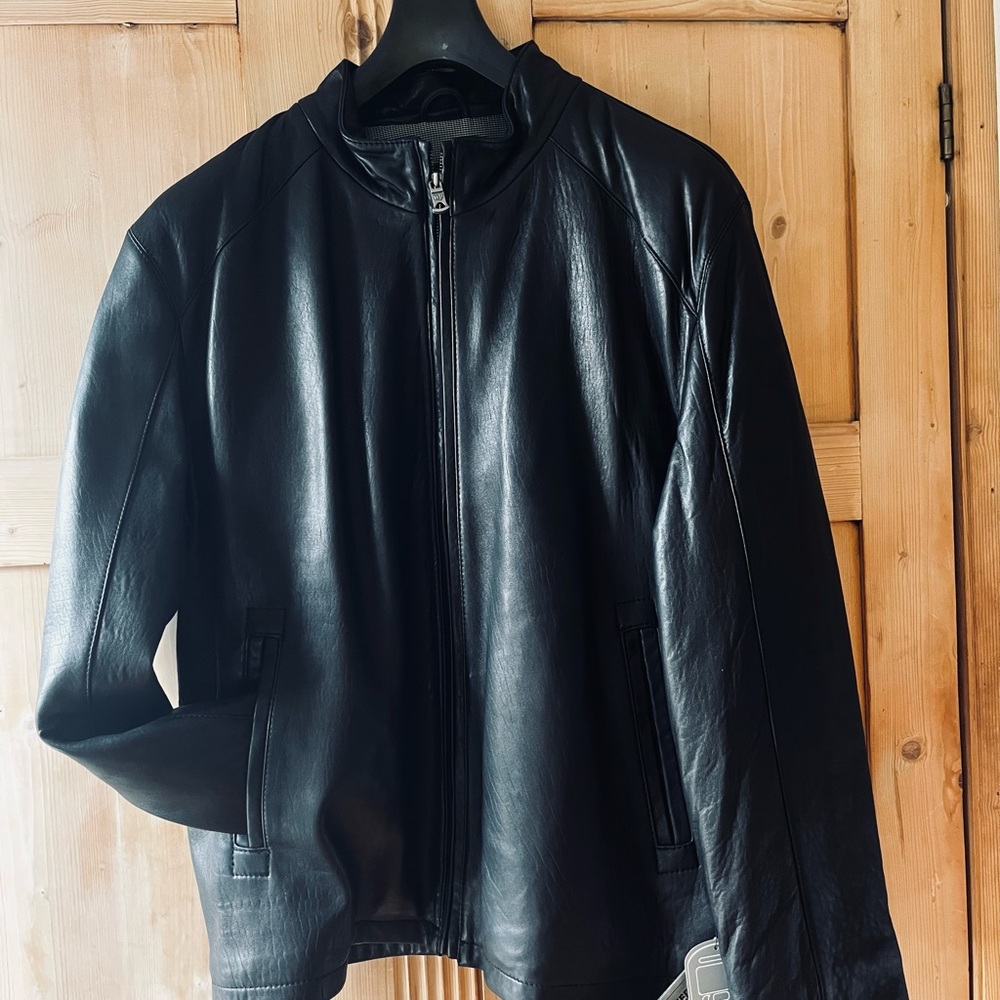 Men's Butter-soft Black Leather Jacket - Size Large